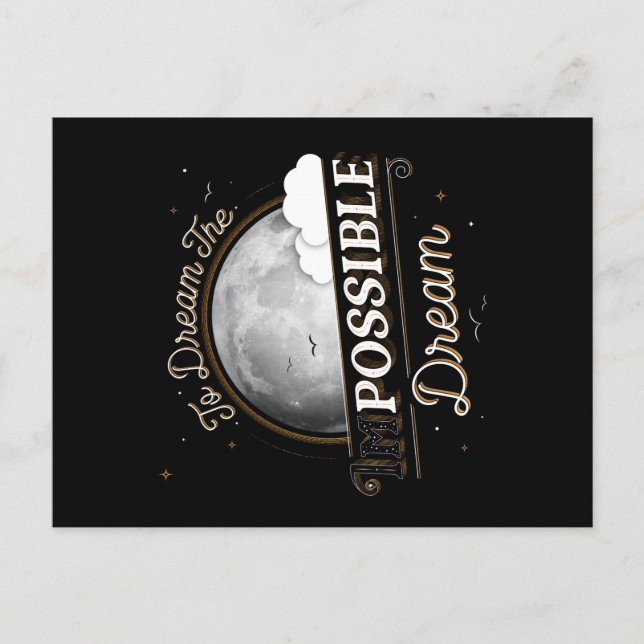 Cartão Postal De Festividades Sonhar o Sonho Impossível / Cartão-postal (Frente)
