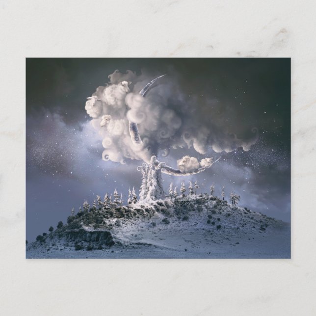 Cartão Postal De Festividades Sonho de Natal (Frente)