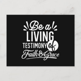 Cartão Postal De Festividades Spiritual Living Testimony Faith and Grace Quote