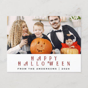 Cartão Postal De Festividades Spooky Happy Halloween 1 Foto