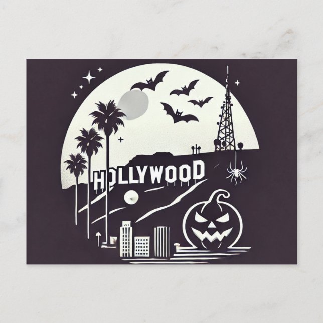 Cartão Postal De Festividades Spooky Los Angeles Halloween (Frente)