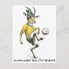 Cartão Postal De Festividades Springbok Star Striker
