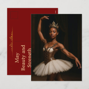 Cartão Postal De Festividades Steampunk Royal Ballerina Elegant Fantasy