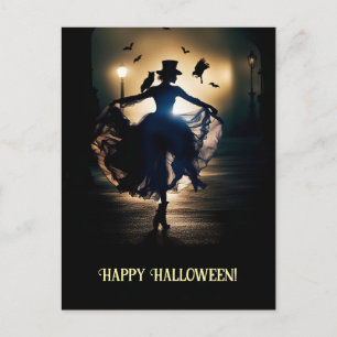Cartão Postal De Festividades Steampunk Victoria Happy Halloween Lady