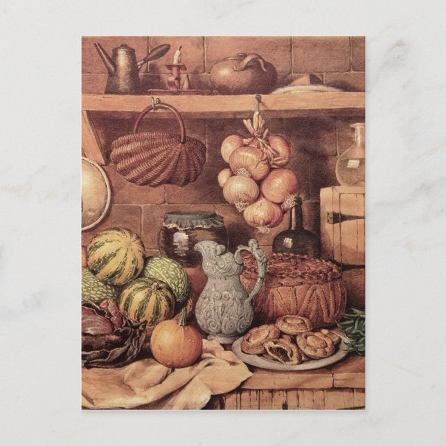 Cartão Postal De Festividades Still life with Christmas Food (Frente)