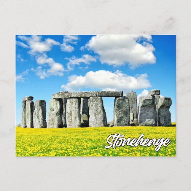 Cartão Postal De Festividades Stonehenge, Wiltshire, Inglaterra (Frente)