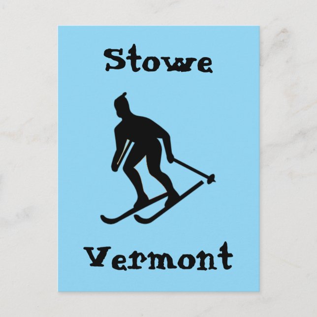 Cartão Postal De Festividades Stowe, Vermont (Melhor Esqui da Costa Leste) (Frente)