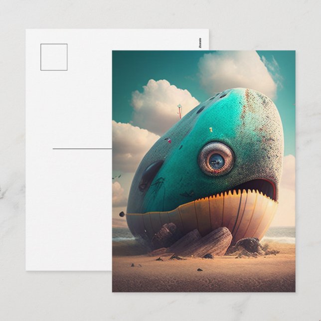Cartão Postal De Festividades Strange Whale (Frente/Verso)