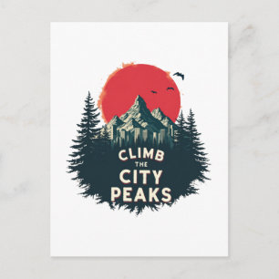 Cartão Postal De Festividades Suba Os Picos Da Cidade - Aventuras De Montanheira