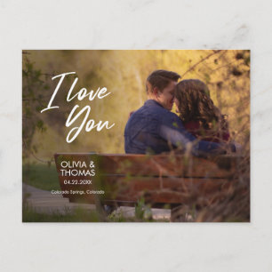 Cartão Postal De Festividades Substituir o tipo de amor mínimo e Obrigados Foto 