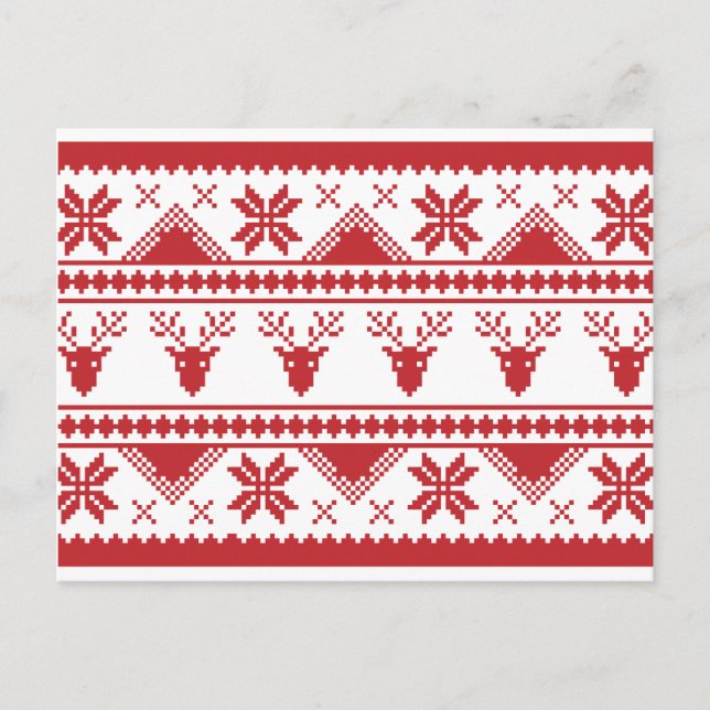 Cartão Postal De Festividades suéter de natal feio (Frente)