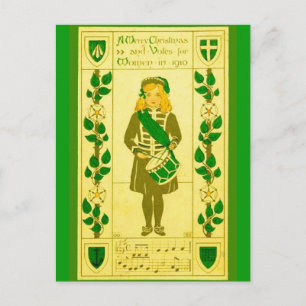 Cartão Postal De Festividades Sufrágio feminino: Natal 1910 Irlanda