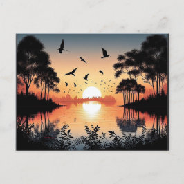 Cartão Postal De Festividades Sunset Serenity 