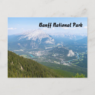 Cartão Postal De Festividades Supervisionando a cidade de Banff