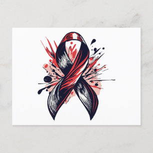 Cartão Postal De Festividades Suporte ao cancer
