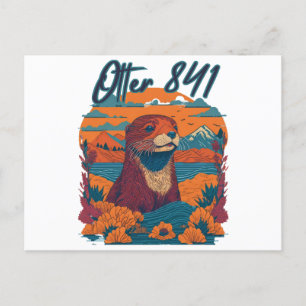Cartão Postal De Festividades Surfing Otter 841 Otter My Way California Sea Otte