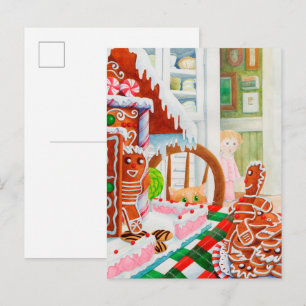 Cartão Postal De Festividades SURPRESA DE BISCOITO DE GENGIBRE Cartão-postal