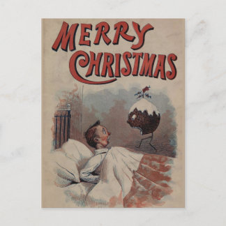 Cartão Postal De Festividades Surpresa de Pudim de Natal Vitoriano
