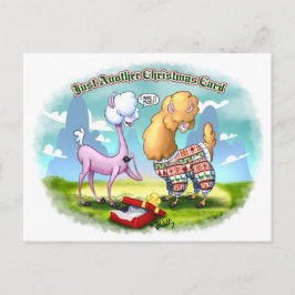 Cartão Postal De Festividades SWEATER DE ALPACA por Jeff Willis Art
