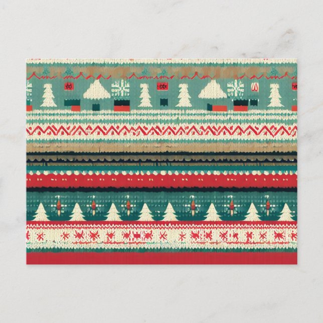 Cartão Postal De Festividades Sweater Feio Natal 3 (Frente)