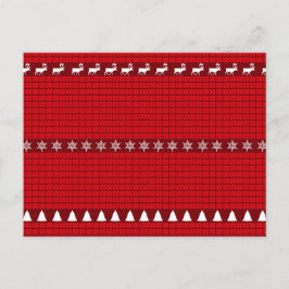 Cartão Postal De Festividades Sweet Red Knit, Natal