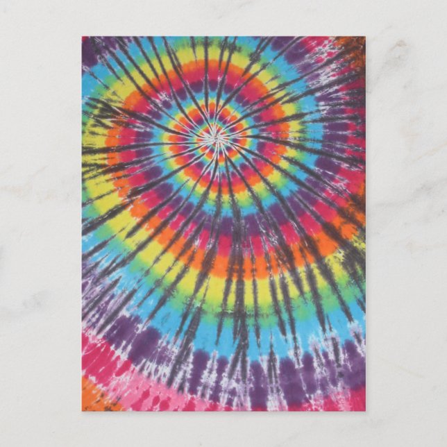Cartão Postal De Festividades Swirl Tie Dye (Frente)