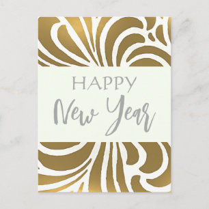 Cartão Postal De Festividades Swirling vintage Japanese  -Happy New Year