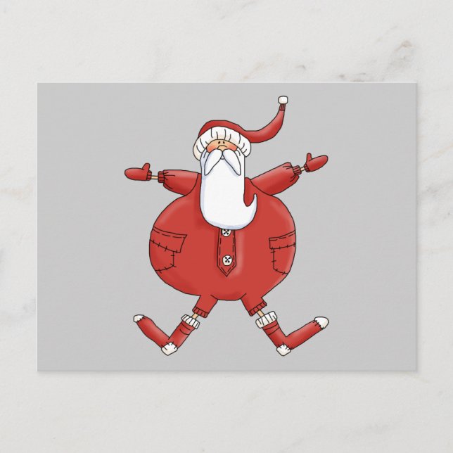 Cartão Postal De Festividades T-shirts e presentes de Papais noeis solteiros (Frente)