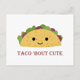 Cartão Postal De Festividades Taco Bout Cute Kawaii Taco