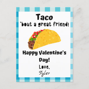Cartão Postal De Festividades Taco sobre um Cartão de Dia de os namorados Amigo
