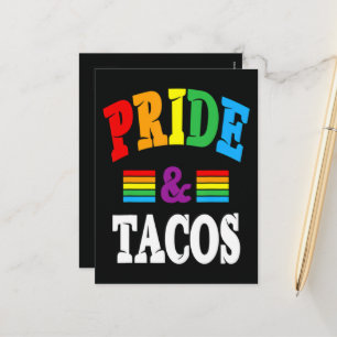 Cartão Postal De Festividades Tacos Orgulho Lgbt Lgbtq Gay