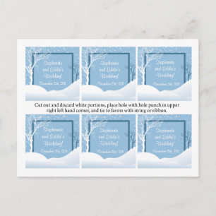 Cartão Postal De Festividades Tags Favoritas Natal Azul de Inverno