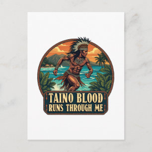 Cartão Postal De Festividades Taino Warrior Puerto Rico Caribe