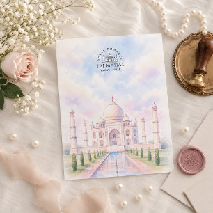 Cartão Postal De Festividades Taj Mahal Agra Índia Arquitetura Bonita