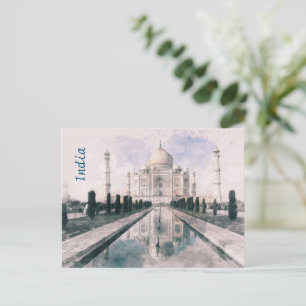Cartão Postal De Festividades Taj Mahal, Índia