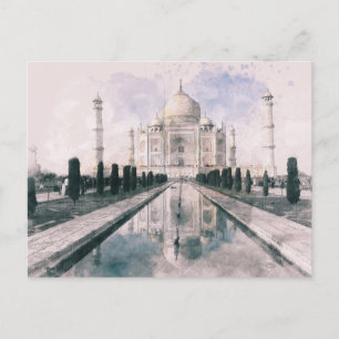 Cartão Postal De Festividades Taj Mahal, Índia