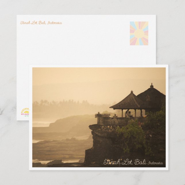 Cartão Postal De Festividades Tanah Lot Temple Bali Postcard (Frente/Verso)