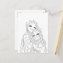 Tanjiro e Nezuko se abraçam