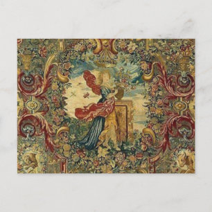 Cartão Postal De Festividades Tapeçaria de Natal -