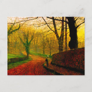 Cartão Postal De Festividades Tarde de novembro Stapleton Park Grimshaw