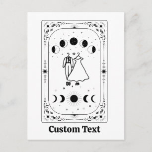 Cartão Postal De Festividades Tarot Personalizado Bênção Celestial Lua Zodíaco