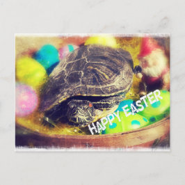 Cartão Postal De Festividades Tartaruga páscoa