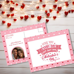 Cartão Postal De Festividades Te amo todos os dias, não só um dia Doce