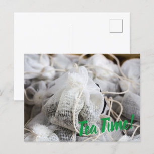 Cartão Postal De Festividades Tea Time Bag para amantes de chá