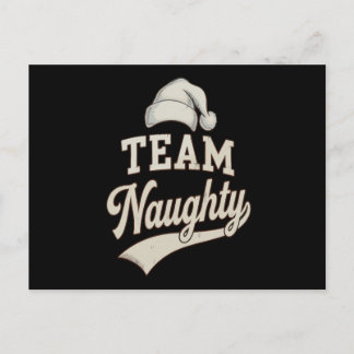 Cartão Postal De Festividades Team Naughty Santa Christmas Xmas Matching Family