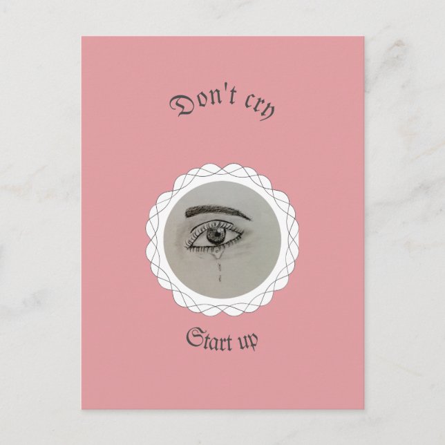 Cartão Postal De Festividades Tearing eye Throw Pillow (Frente)