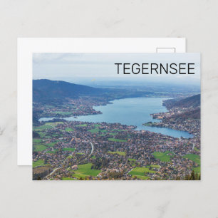 Cartão Postal De Festividades Tegernsee Bavaria Lake Germany Panorama Souvenir