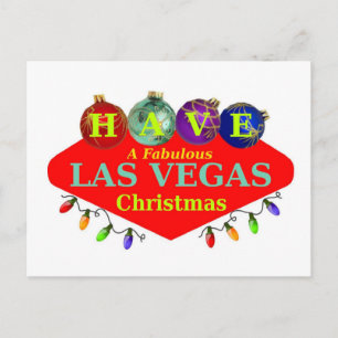 Cartão Postal De Festividades TÊM Um Cartão de Natal Fabuloso em Las Vegas