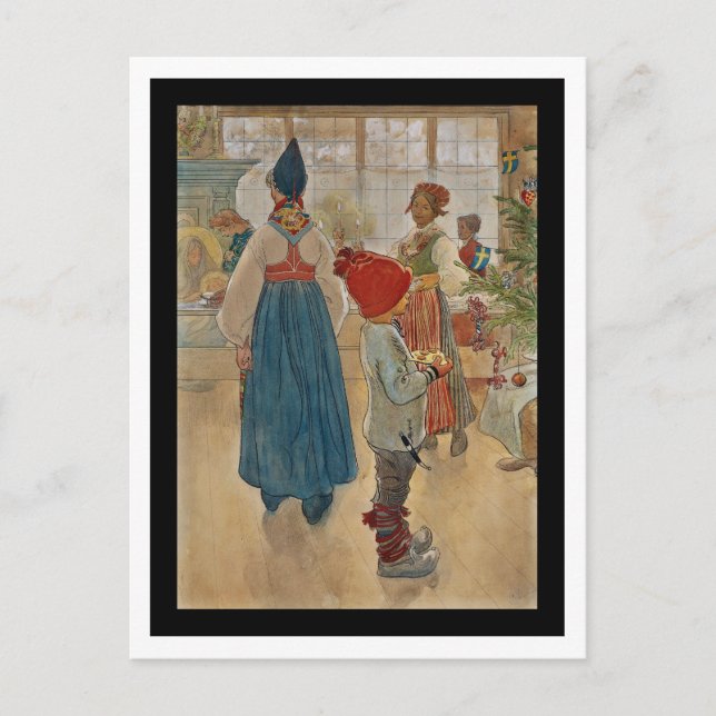 Cartão Postal De Festividades Tempo do Natal outra vez NOVO (Frente)