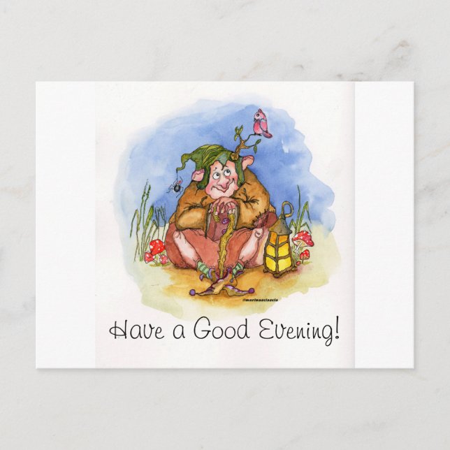 Cartão Postal De Festividades Tenha uma boa noite! (Frente)